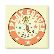Girl I Play Soccer T-shirts and Gifts magnets by stick_figures Girl I Play Soccer T-shirts and Gifts magnets