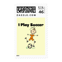 Girl I Play Soccer Tshirts and Gifts postage by stick_figures Girl I Play Soccer Tshirts and Gifts postage
