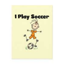 Girl I Play Soccer Tshirts and Gifts postcards