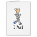Girl I Run Card by stick_figures Girl I Run Card