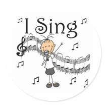Girl I Sing Stickers Sticker