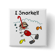 Girl I Snorkel T-shirts and Gifts Pin