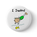 Girl I Swim Button