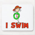Girl I Swim Mousepad