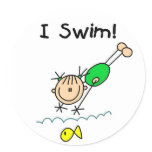Girl I Swim Sticker