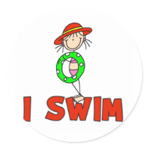 Girl I Swim Sticker