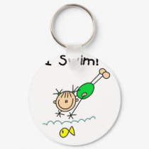 Girl I Swim T-shirts and Gifts keychains