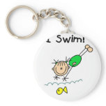 Girl I Swim T-shirts and Gifts keychains