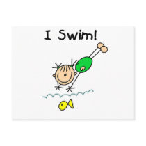 Girl I Swim T-shirts and Gifts postcards by stick_figures Girl I Swim T-shirts and Gifts postcards