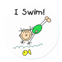Girl I Swim T-shirts and Gifts Stickers