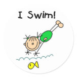 Girl I Swim T-shirts and Gifts stickers