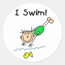 Girl I Swim T-shirts and Gifts Stickers