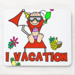 Girl I Vacation mousepads