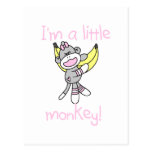 Girl I'm a Little Monkey Tshirts and Gifts Postcard