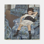 Girl in A Blue Chair, Mary Cassatt Magnets