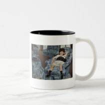 Girl in A Blue Chair, Mary Cassatt mugs by vintagegiftmall Girl in A Blue Chair, Mary Cassatt mugs