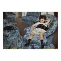 Girl in A Blue Chair, Mary Cassatt posters