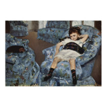 Girl in A Blue Chair, Mary Cassatt posters