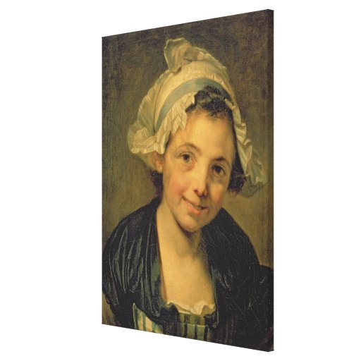 Girl in a Bonnet, 1760s Stretched Canvas Prints
