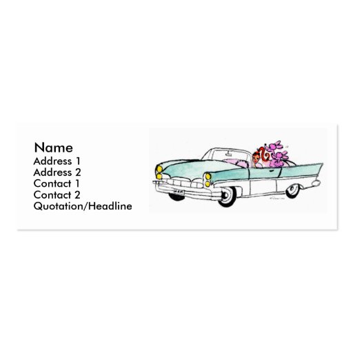 Girl in a Convertable Profile Cards Business Cards