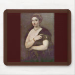 Girl In A Fur (Portrait Of A Woman?) By Tizian Mousepads