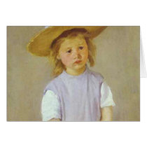 Girl in A Straw Hat, Mary Cassatt Greeting Cards
