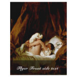 Girl In Bed With A Dog Playing By Fragonard, Jean- flyers