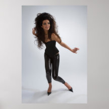 Girl in black poster