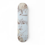 Girl in Blue Skate Deck