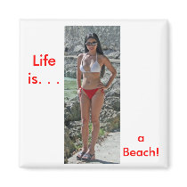Girl in Boracay magnets