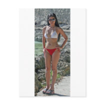 Girl in Boracay postcards