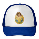 Girl in Egg Forget Me Not Trucker Hats