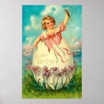 Girl In Egg Poster