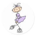 Girl In Lilac Ice Skater Sticker by stick_figures Girl In Lilac Ice Skater Sticker