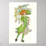 Girl in Lillies Print