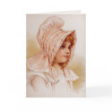 Girl in Pink Bonnet cards