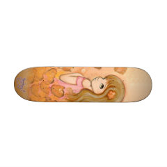 Girl in Poppies Custom Skate Board