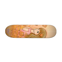 Girl in Poppies skateboards