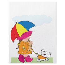 Girl in Rain letterhead by mariabellimages Girl in Rain letterhead