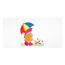 Girl in Rain photo cards by mariabellimages Girl in Rain photo cards