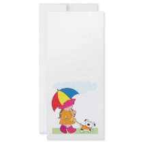 Girl in Rain Rack Cards