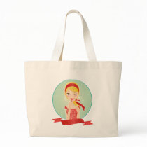 Girl in red bags