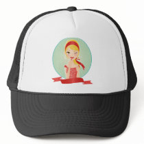 Girl in red hats