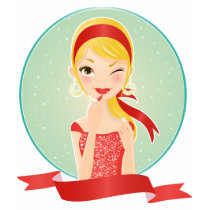 Girl in red t-shirts