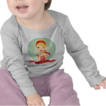Girl in red t-shirts
