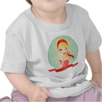 Girl in red t-shirts