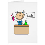 Girl In Science Lab Card