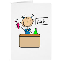 Girl In Science Lab Card