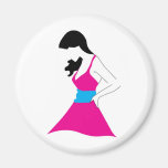 Girl In Sundress Magnets