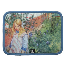 Girl in the Garden with Red Flowers Planner